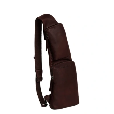 Afbeelding van The Chesterfield Brand Leren Crossbody Rugzak Bruin Logan