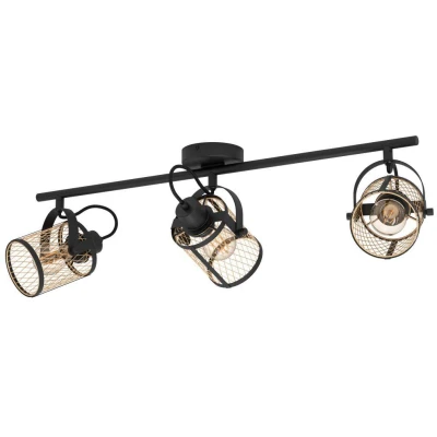Afbeelding van EGLO Dellow spot E27 3 lichts 83 cm Zwart/Goud