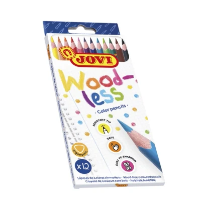 Afbeelding van Kleurpotlood Jovi houtvrij assorti etui à 12 stuks