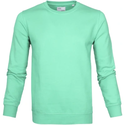 Afbeelding van Colorful Standard Sweater Faded Mint maat XXL Heren met Regular fit Pasvorm Duurzaam Suitable Herenkleding