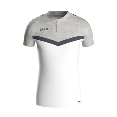 Afbeelding van JAKO Polo Iconic rood/wijnrood L wit/zachtgrijs/antra light /