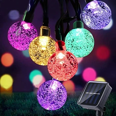 Afbeelding van Lichtsnoer op Zonne energie voor Buiten,Anmossi 11M 60 LEDs Solar Tuinverlichting,8 Modi,Warmwit,Waterdicht,voor Tuin,Bomen,Terras,Kerstmis,Bruiloften,Feesten