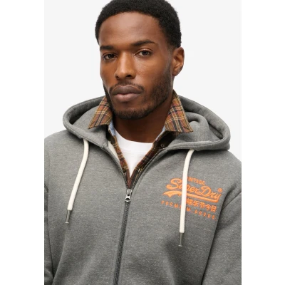Afbeelding van Superdry Graphic Sweater met rits, Heren, Maat: Small, Grau