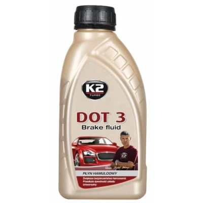 Afbeelding van K2 DOT 3 volledig synthetische remvloeistof, kookpunt 230 C, FMVSS 116 3, SAE J 1703 0,5 kg (ca. l)