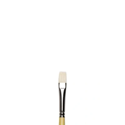 Afbeelding van Winsor &amp; Newton 5872006 Artists varkenshaarpenseel gemaakt van hoogwaardig Chunking varkenshaar voor olieverf en acrylverf Plat penseel kort lange Steel Nr. 6,