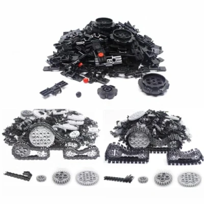 Afbeelding van techniek reserveonderdelenset, loopvlak, brede rupsketting, bouwpakket, klembouwstenen, Technic reserveonderdelen (634 delen)