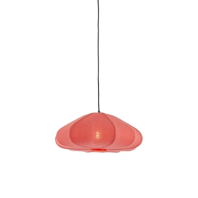 Afbeelding van Light &amp; Living hanglamp Cesano roze textiel E27 2988679