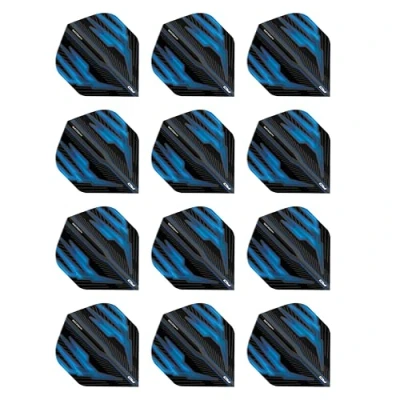 Afbeelding van Hardcore Radical Black &amp; Blue Extra Thick Standard Dart Vluchten 4 sets Per Pak (12 Flights in totaal)