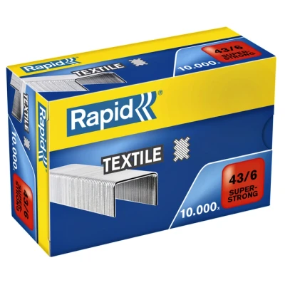 Afbeelding van Nieten Rapid 43/6 textiel gegalvaniseerd strong 10000 stuks