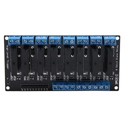 Afbeelding van 5V 8 kanaals solid state relaismodule trigger op hoog niveau 2A met resistieve zekering