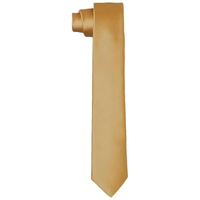 Afbeelding van DonDon stropdassen voor heren handgemaakt zijde look 6 cm Goud