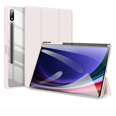 Afbeelding van Dux Ducis Tablet hoes geschikt voor Samsung Galaxy Tab S10 Plus (2024) Toby Series Auto Wake/Sleep functie Met Pencil houder Roze