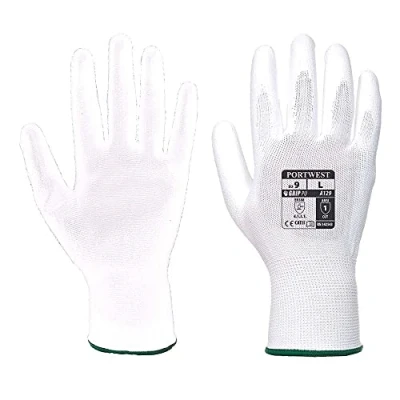 Afbeelding van PU Palm Handschoen (12 pak) maat XSmall, White
