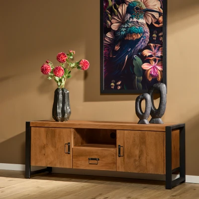 Afbeelding van tv kast industrieel Ben meubel 150 cm mango