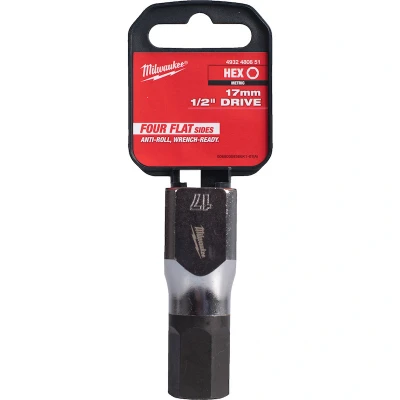 Afbeelding van MILWAUKEE 4932480851 dop 1/2&quot; FOUR FLAT Hex 17 mm
