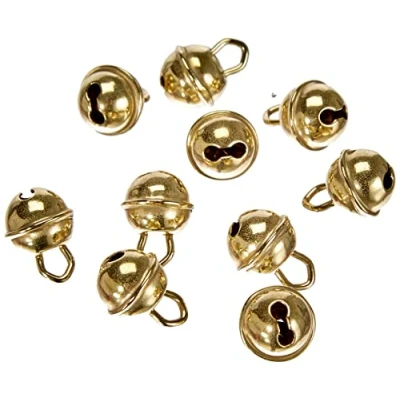 Afbeelding van Belletjes 9 mm 10 stuks goudkleurig