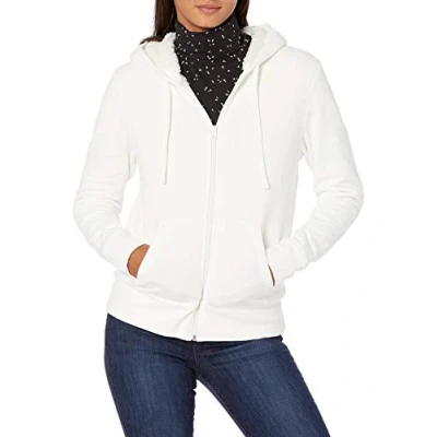 Afbeelding van Amazon Essentials Women&#039;s met sherpa gevoerd fleecejack volledige ritssluiting (verkrijgbaar in grote maten), Gebroken wit, M