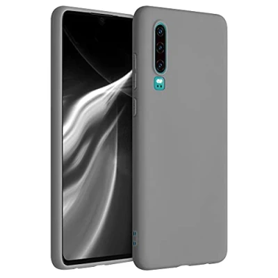 Afbeelding van kwmobile telefoonhoesje compatibel met Huawei P30 hoesje Zachte case voor smartphone Back cover in steengrijs