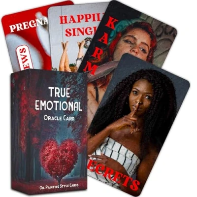Afbeelding van QCFQCF Twin Flame Oracle kaarten, Soulmate Deck, Karmic kaarten voor beginners, zullen de ware van elke situatie bereiken