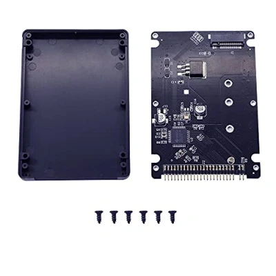 Afbeelding van GINTOOYUN M.2 NGFF SATA SSD naar 2,5 &quot;IDE 44 pins converterkaart met schaal, zwart voor notebook laptop, desktopcomputer en meer