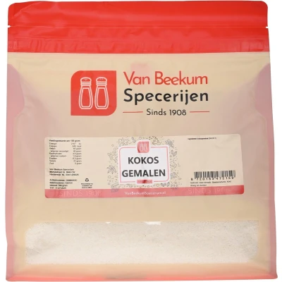 Afbeelding van Van Beekum Specerijen Kokos Gemalen 700 gram (hersluitbare stazak)