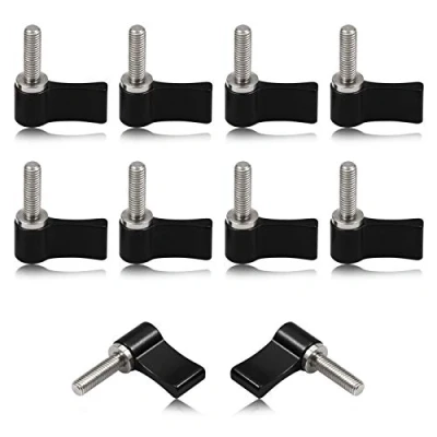 Afbeelding van SPEEDWOX 10 Stks M5 17mm Draaiknop Draaien Knop, Verstelbare Duimhefboom Schroef, Duim Schroef met Enkele Vleugel, Rode Aluminiumlegering voor Elektronische Apparatuur