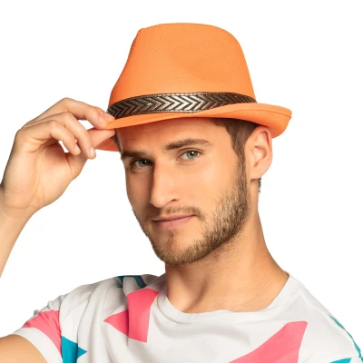 Afbeelding van Boland Hoed Funky neon oranje Oranje,Neon 59 Volwassenen Unisex Koningsdag Holland Supporter