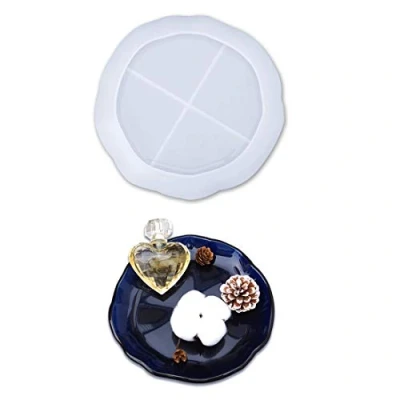 Afbeelding van FineInno Dienblad Hars Mallen Jewelry Dish Resin Mold Sieraden Schotel Siliconen Plaat Epoxyhars Gietvorm DIY Zeepbakje Snoep Bord Huisdecoratie (Ronde schotelvorm)