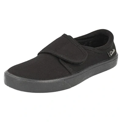 Afbeelding van Clarks jongens Uniformschoen Hopper Run, Zwart leder, 37.5 EU