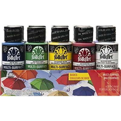 Afbeelding van FolkArt verf set Multi surface 10 colors Basics
