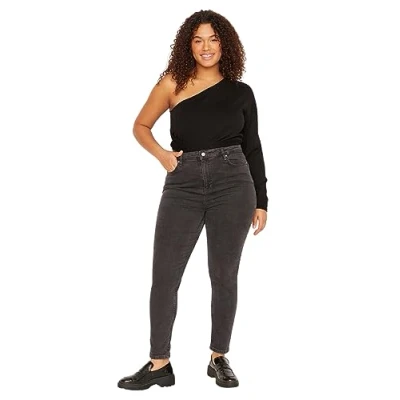 Afbeelding van Trendyol Vrouwen hoge taille Mager Grijze skinny jeans met TBBSS22JE0075