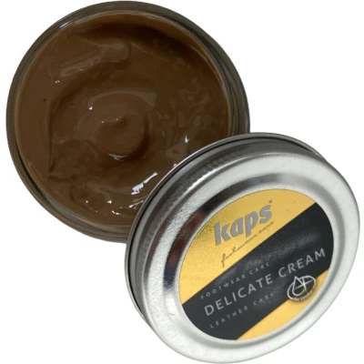 Afbeelding van Kaps Schoencreme schoensmeer verzorgt het leer en geeft glans (177) Eiken Bruin 50ml