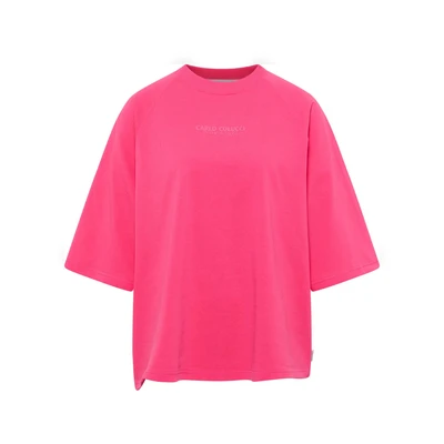 Afbeelding van Carlo Colucci Tshirt (W) print, Dames, Maat: Large, Pink