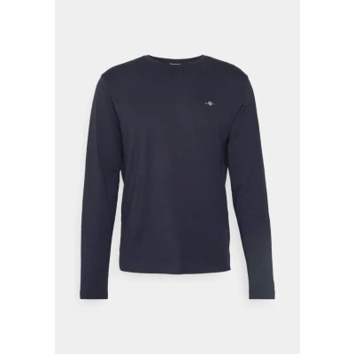 Afbeelding van GANT REG Shield Longsleeve, Heren, Maat: 3XL, Evening blue