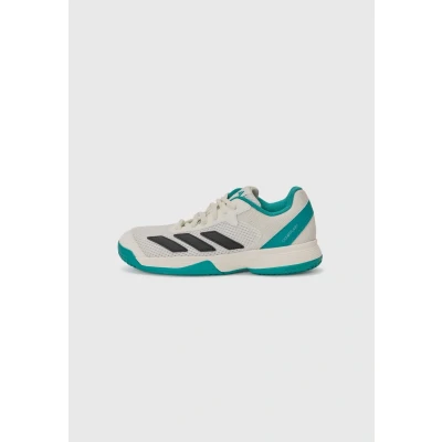 Afbeelding van adidas Performance Courtflash Unisex Tennisschoenen voor alle ondergronden kinderen, Maat: 39 1/3, White/pure teal Schoenen