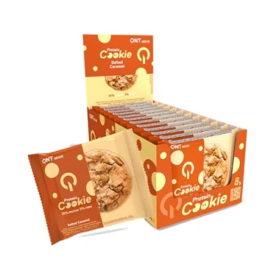 Afbeelding van QNT Protein Cookie (12x60g) Salted Caramel