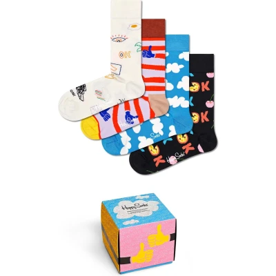 Afbeelding van Happy Socks good times giftbox 4P multi 36 40