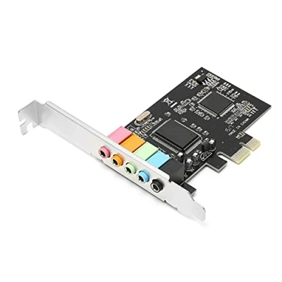 Afbeelding van PCI E Audio Geluidskaart, Desktop CMI8738 5.1 Multi Channel Chip Geluidskaart met Driver CD, PCIe voor Windows 7 / Vista/XP 32/64 bit