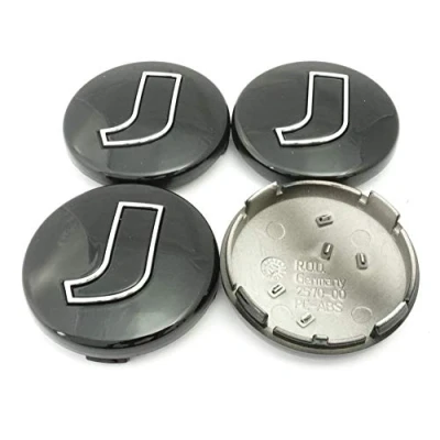 Afbeelding van 4 x originele Rondell naafdoppen velgdoppen kap zwart glans 60 mm 2570 00