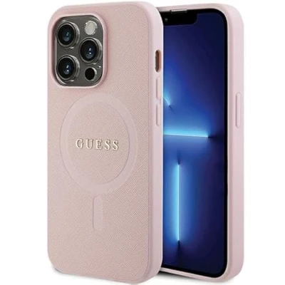 Afbeelding van Guess iPhone 14 Pro Max 6,7 pink hardcase Saffiano MagSafe