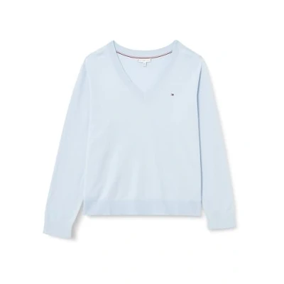 Afbeelding van Tommy Hilfiger Curve Trui, Dames, Maat: 46, Breezy blue