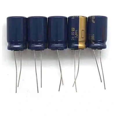 Afbeelding van Elko condensator FC 100uF 100 V ± 20% 40 C 105 Low Impedance radial, D12,5 x L20 mm, 5 stuks
