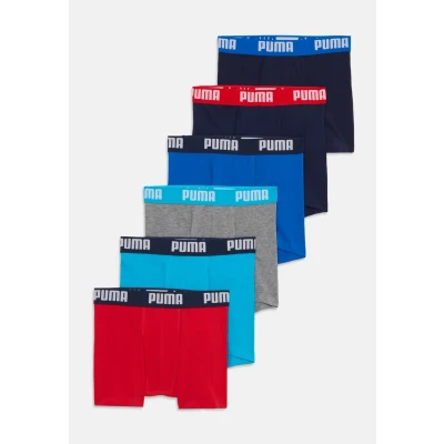 Afbeelding van Puma BOYS Everyday Basic Boxers 6 PACK Onderbroeken voor kinderen, Maat: 122 128, Red/blue
