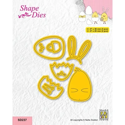 Afbeelding van Nellie&#039;s Choice Shape Die Paas kip SD237 25x38mm (02 22)