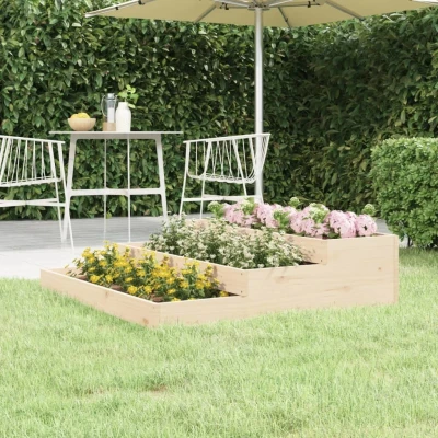 Afbeelding van Plantenbak 107x107x27 cm massief grenenhout