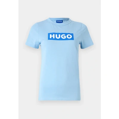Afbeelding van HUGO Classic TEE Tshirt print, Dames, Maat: XS, Light pastel blue