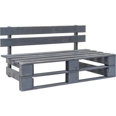 Afbeelding van Tuinbank pallet hout grijs