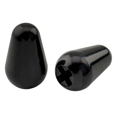 Afbeelding van Musiclily Pro Inch Maat Kunststof 5 weg Gitaar Switch Tips Elementschakelaar Knop voor Strat stijl Elektrische Gitaar, Zwart (2 Stuks)