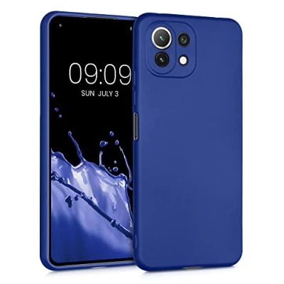 Afbeelding van kwmobile telefoonhoesje geschikt voor Xiaomi 11 Lite (5G) NE / Mi Hoesje smartphone Back cover in metallic blauw