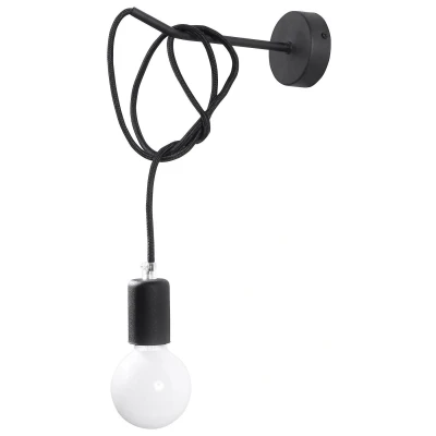 Afbeelding van Muurlamp EDISON zwart wandlamp 1x E27 lichtpunt IP20 230V AC
